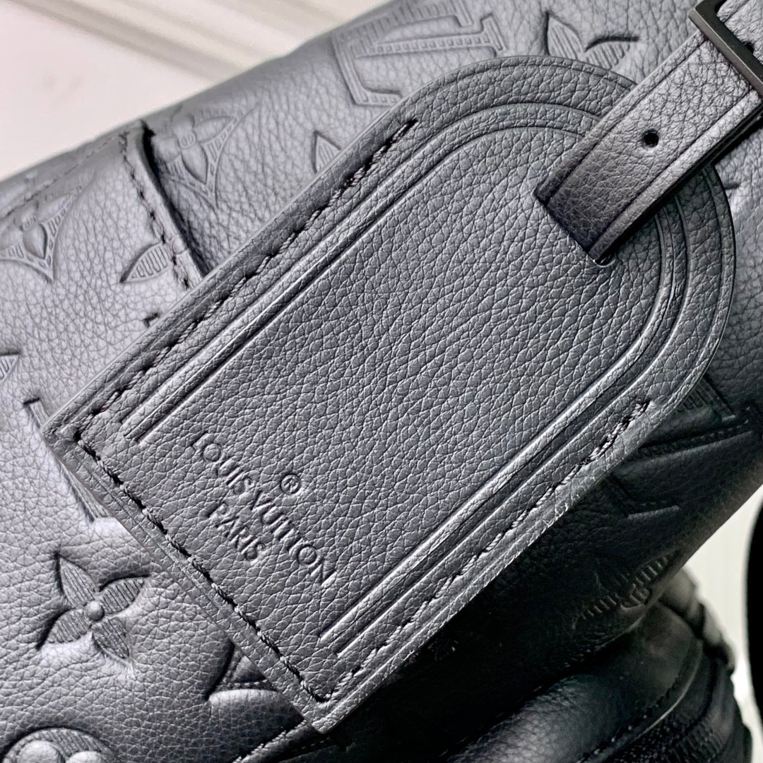 HOBO CARGO 35 IN BLACK MONOGRAM SHADOW CALFSKIN