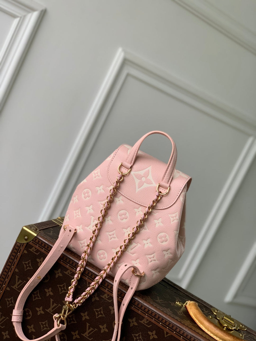 BACKUP BACKPACK 22 IN LIGHT PINK MONOGRAM EMPREINTE LEATHER