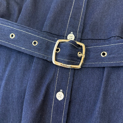 CELINE 26S LONG SHORT SLEEVE DENIM DRESS 367