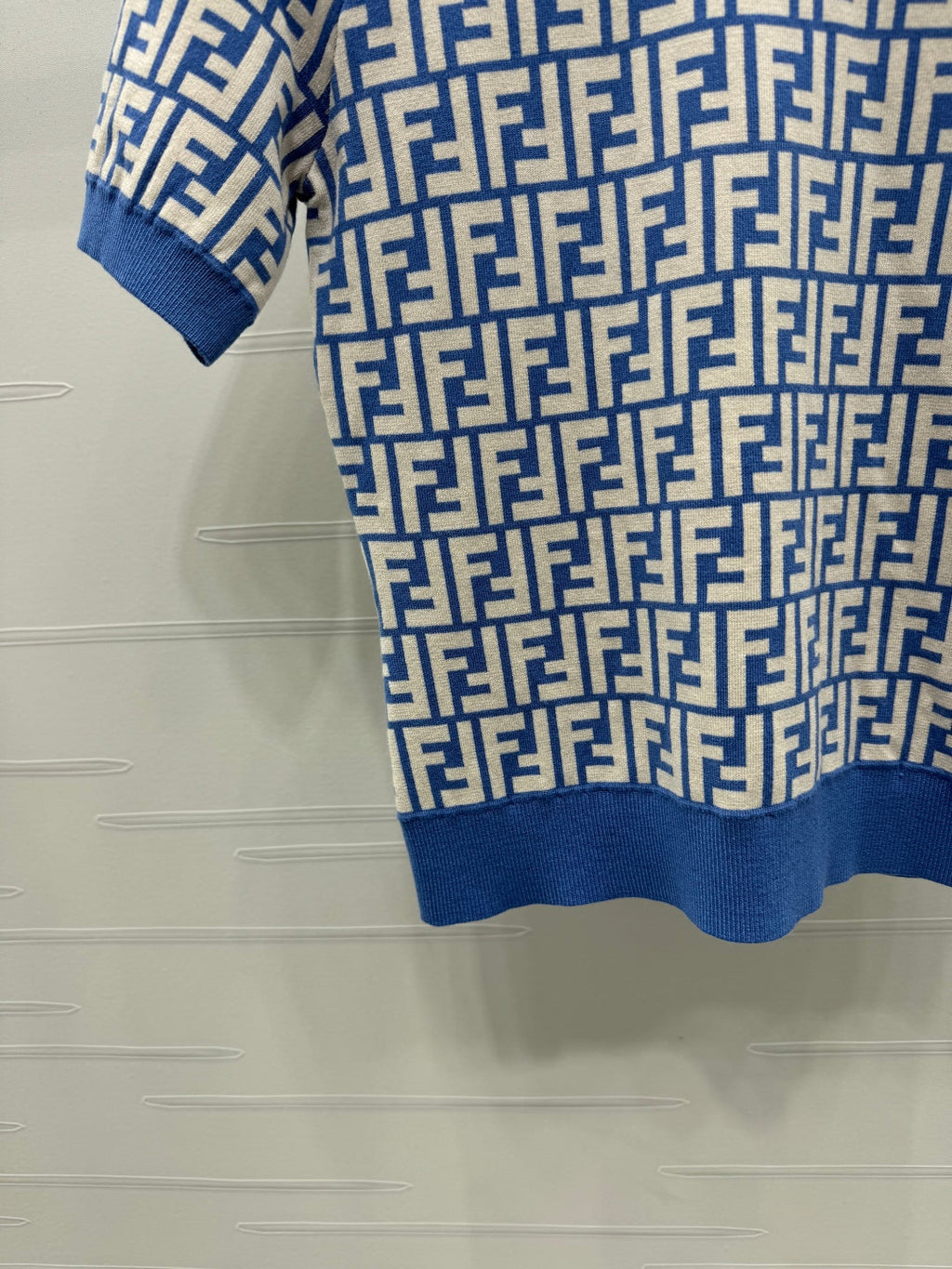 FEND 25S FLORAL LOGO KNIT SHORT SLEEVE SHIRT 264224