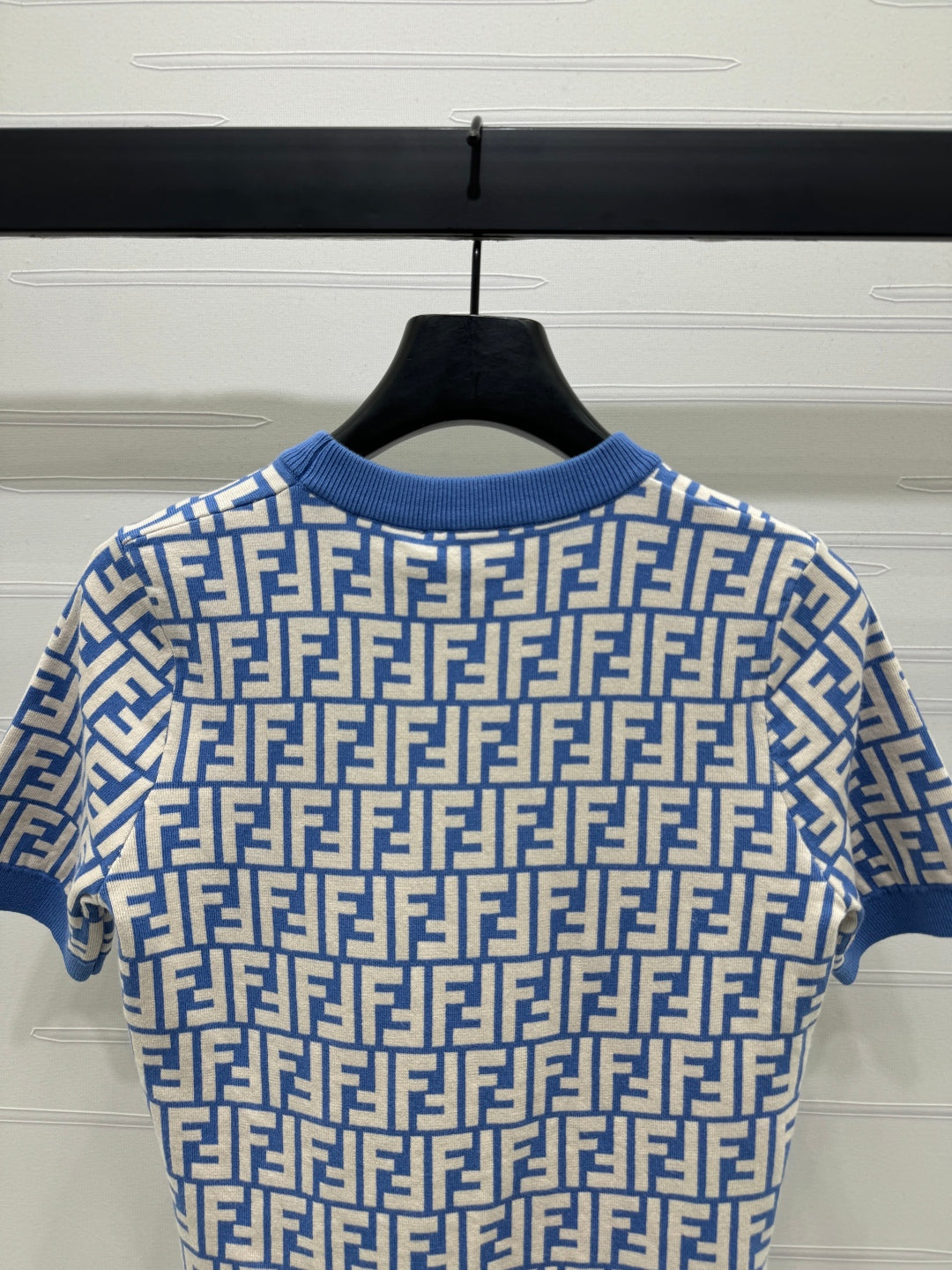 FEND 25S FLORAL LOGO KNIT SHORT SLEEVE SHIRT 264224