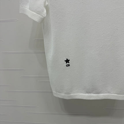 DIOR SHORT-SLEEVE LACE-KNIT HOODIE 274811