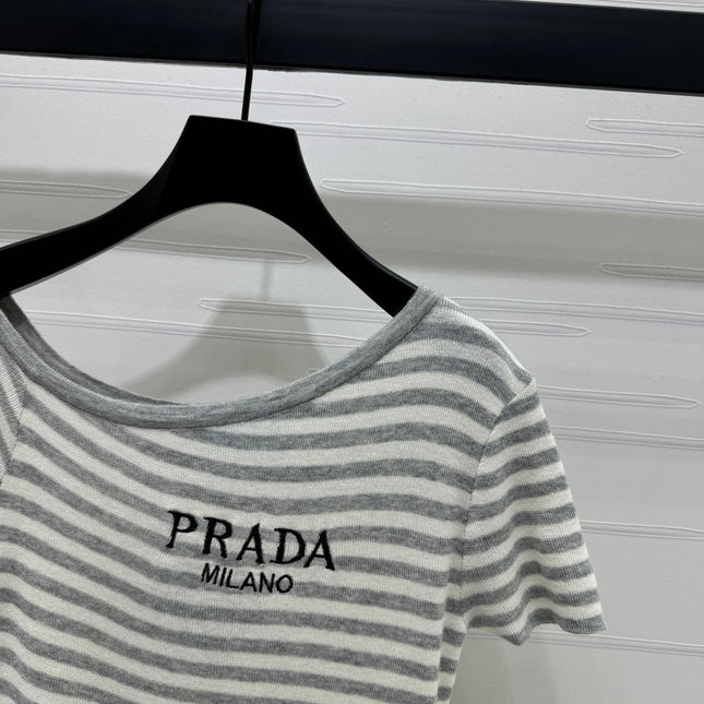 Prada 25 One-Shoulder Top Wool 233511