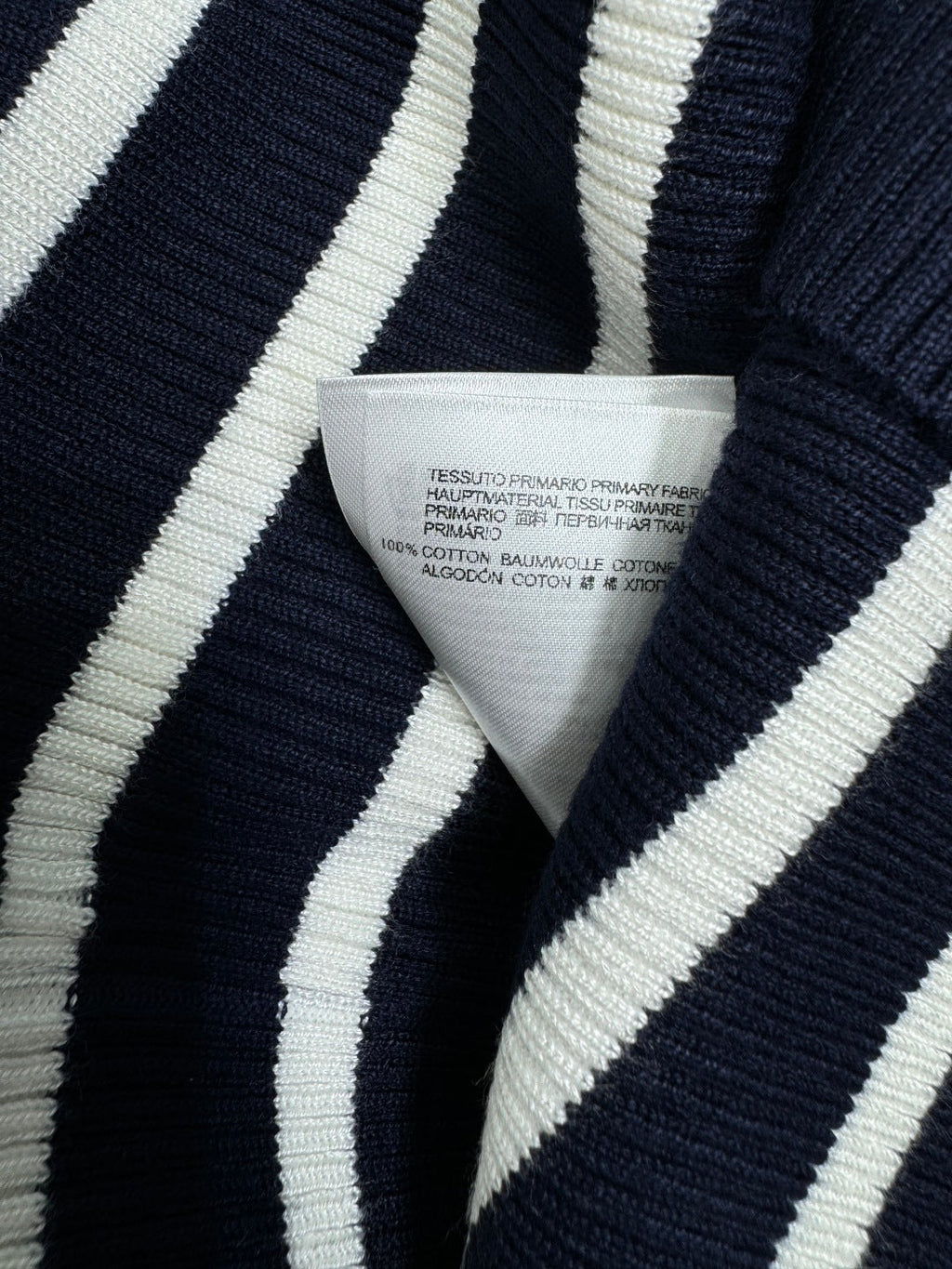 VIVIENE 25S SHORT SLEEVE STRIPED ROUND NECK KNIT SWEATER 264249