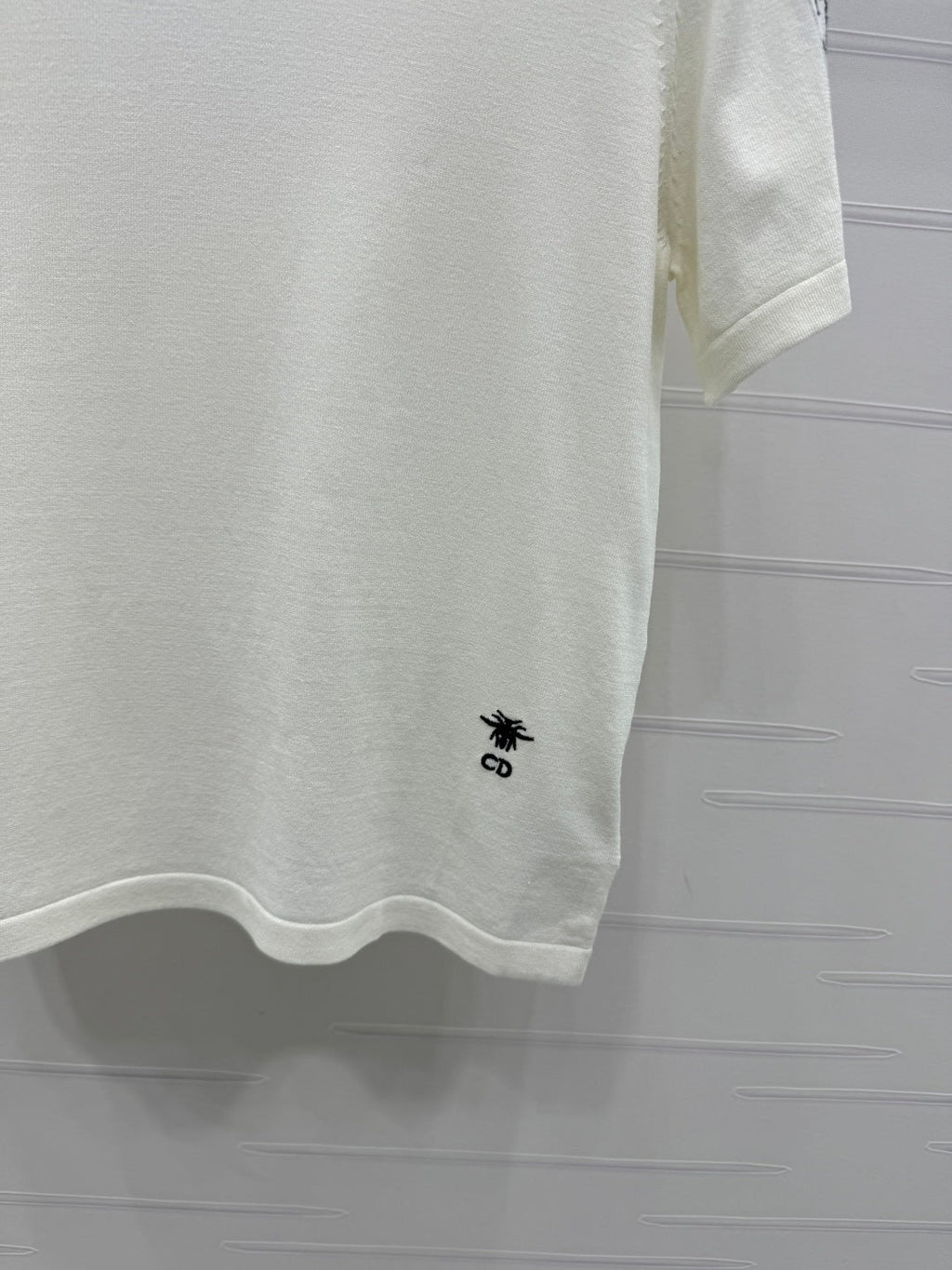 DIOR SHORT-SLEEVE JACQUARD KNIT TOP 274853