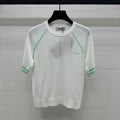 MIU 25S RAGLAN CREW NECK STRIPED KNIT SWEATER 264105