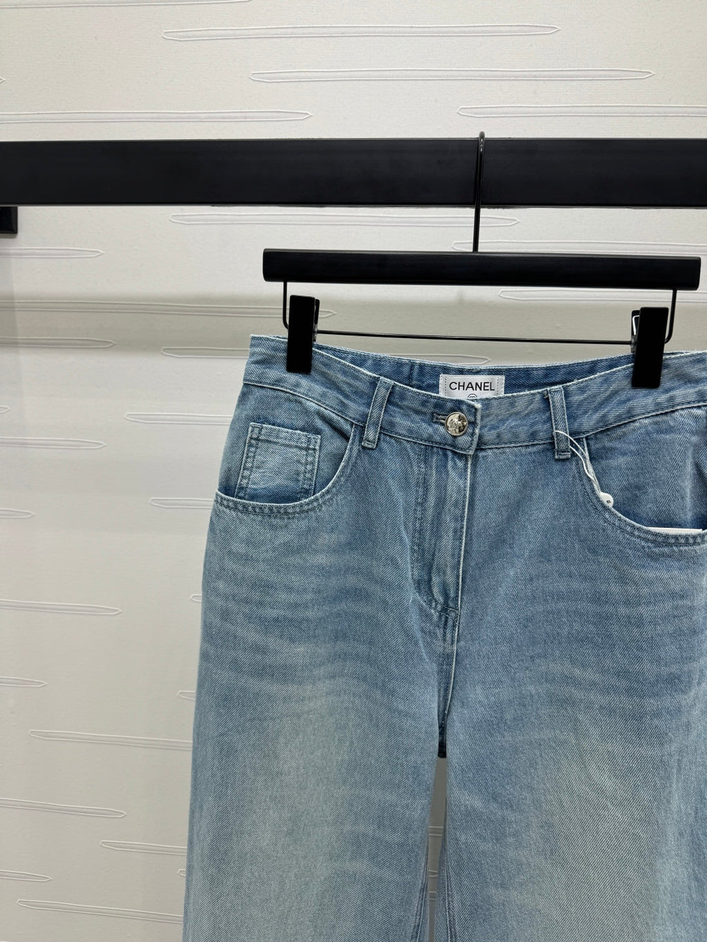 CHANEL 25S HIGH WAISTED DENIM PANTS 264194