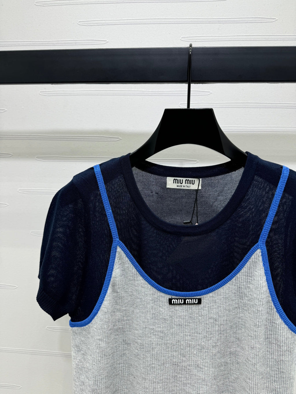 MIU 25S 2 PIECE KNITTED TOP WITH STRAPS 264131