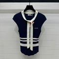 MIU 25S ICE STRIPE KNIT VEST 2264118