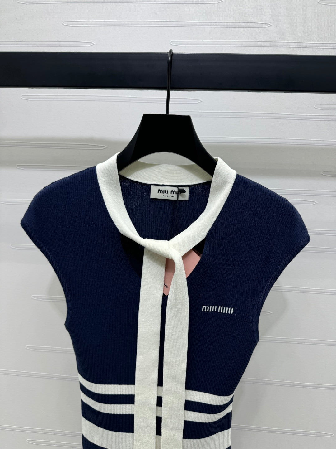 MIU 25S ICE STRIPE KNIT VEST 2264118
