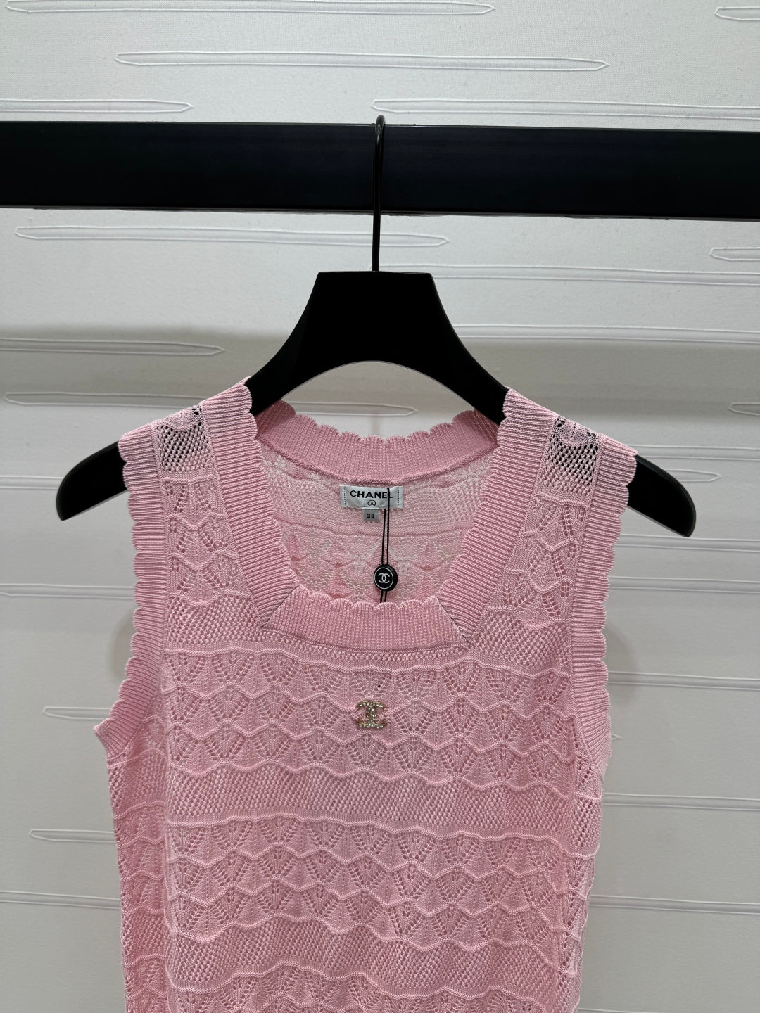 CHANEL 25S HOLLOW KNIT VEST 264158