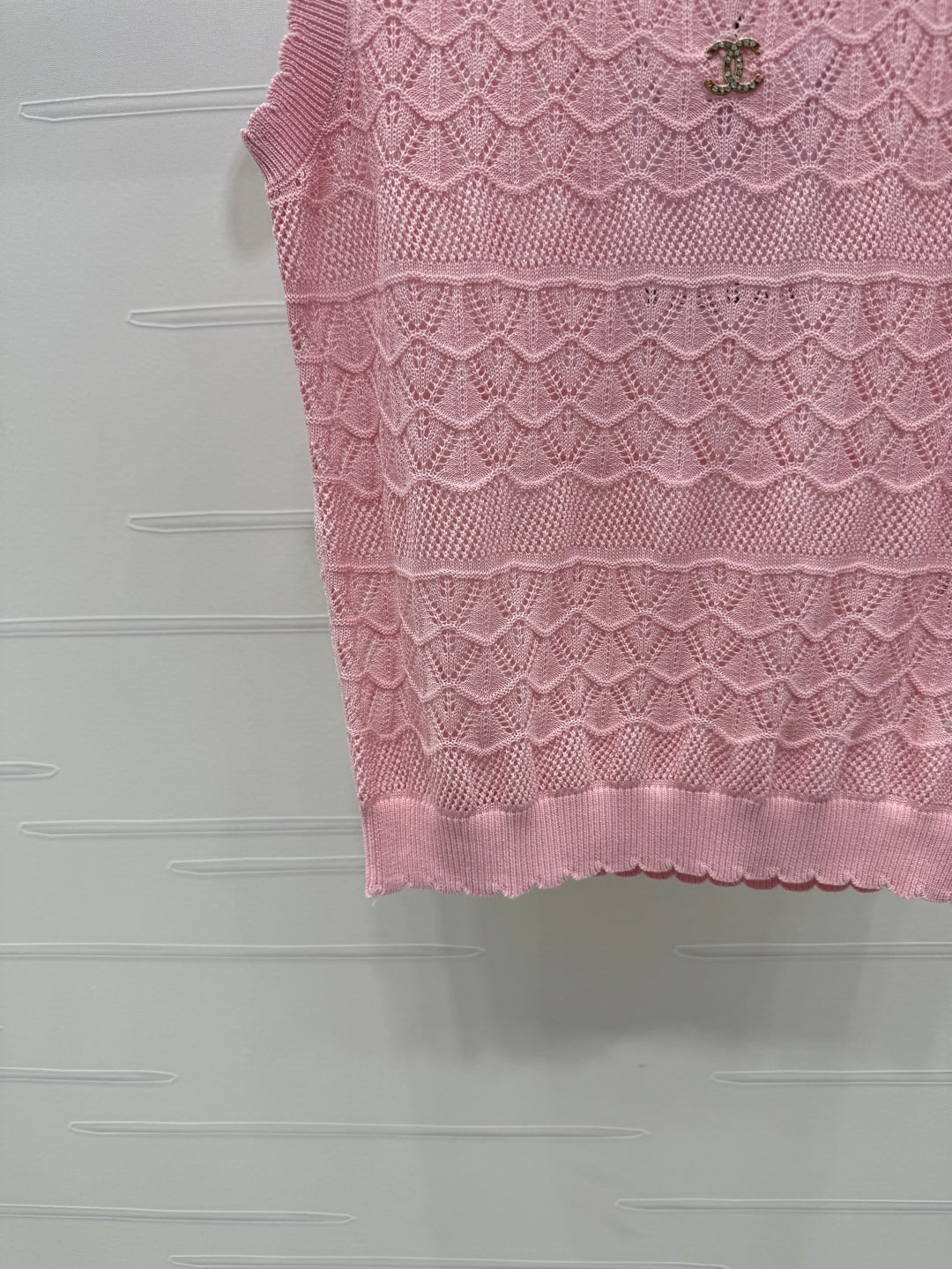 CHANEL 25S HOLLOW KNIT VEST 264158