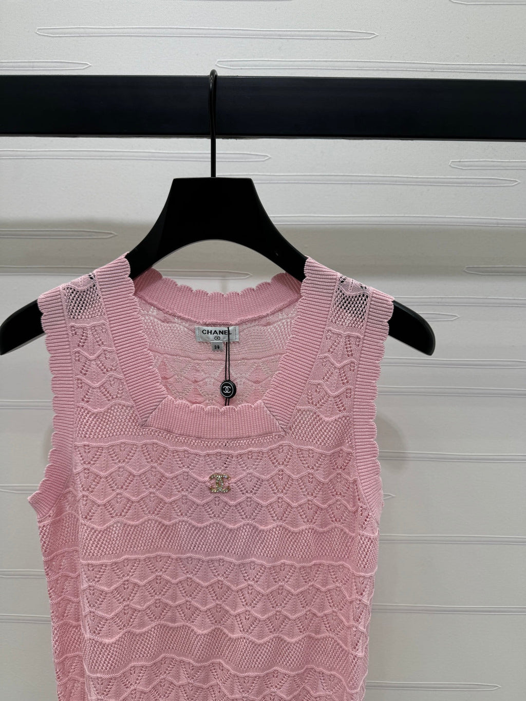 CHANEL 25S HOLLOW KNIT VEST 264158