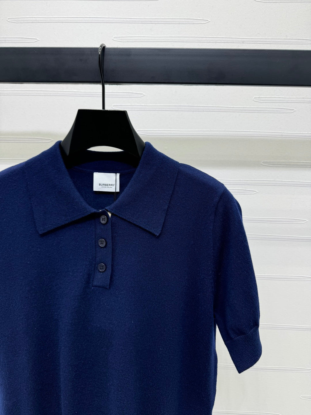 BURBERRY SHORT-SLEEVE KNITTED POLO SHIRT 274845