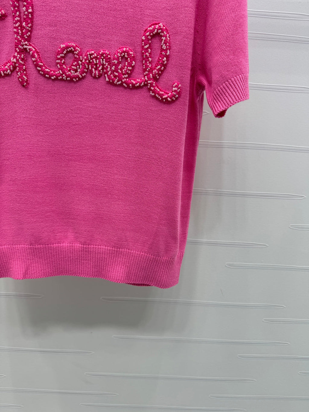 CHANEL SHORT-SLEEVE CREW NECK SWEATER 269418