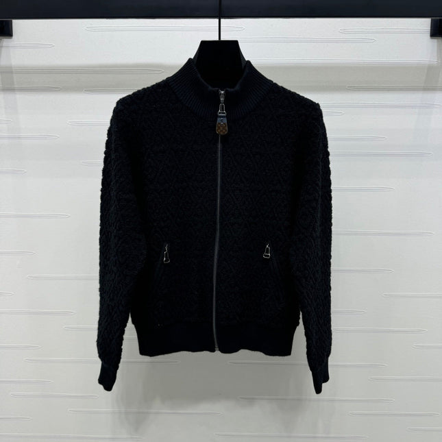 LV ZIP-UP LONG-SLEEVE KNIT CARDIGAN 274961