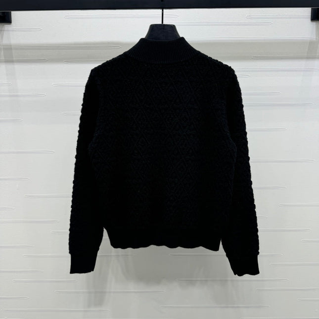 LV ZIP-UP LONG-SLEEVE KNIT CARDIGAN 274961
