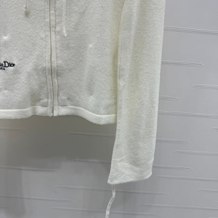 DIOR HOODED LONG-SLEEVE CARDIGAN 274929
