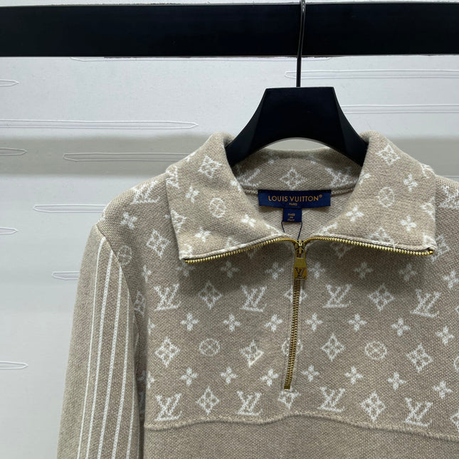 LV 25S LONG-SLEEVE COLOR-BLOCK COLLARED SHIRT 0166