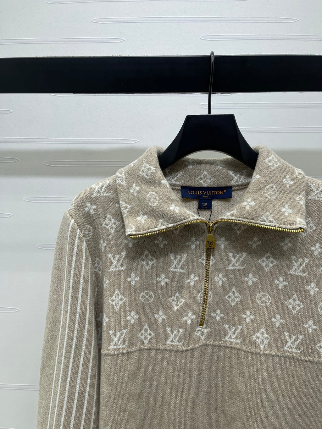 LV 25S LONG-SLEEVE COLOR-BLOCK COLLARED SHIRT 0166