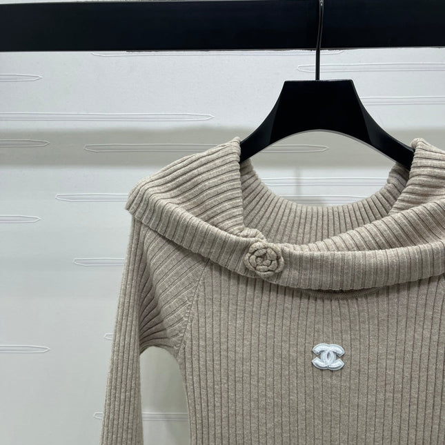 CHANEL 25S KNITTED LONG-SLEEVE DRESS 277