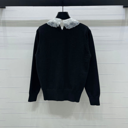 MIUMIU LACE-COLLAR SWEATER STYLE 816