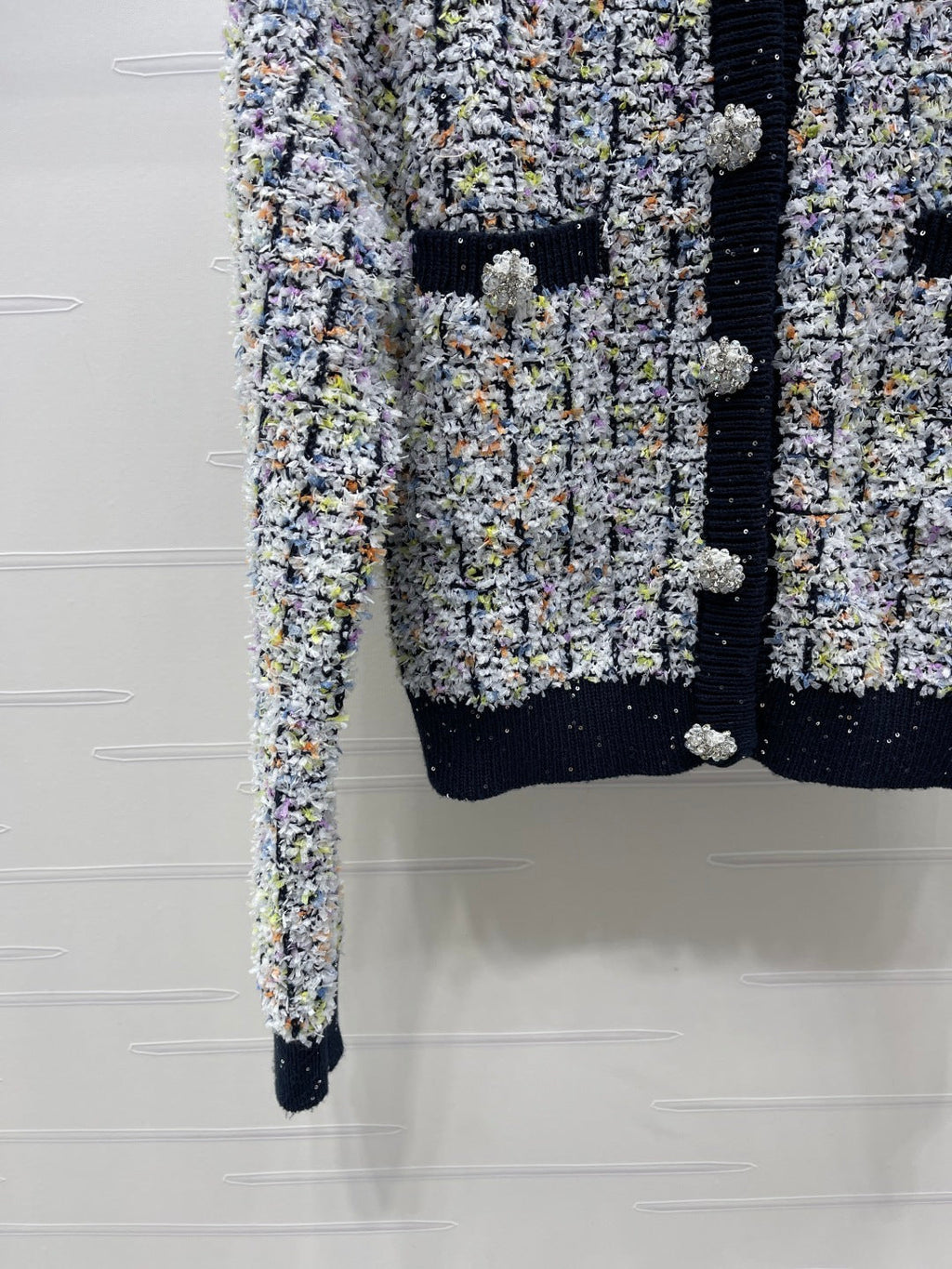 CHANEL 26S FLORAL KNIT CARDIGAN 735
