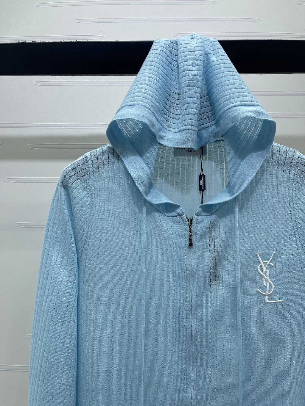 YSL 26S ZIP UP HOODED CARDIGAN 389
