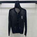 YSL 26S ZIP UP HOODED CARDIGAN 390