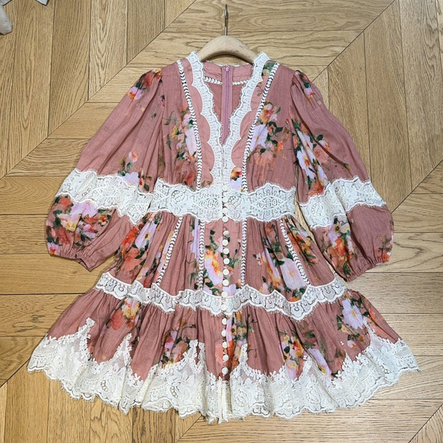ZIMMERMANN 26S LACE TRIM SHORT DRESS STYLE 37
