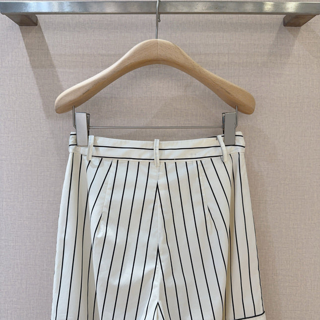 LV 25S VERTICAL STRIPED WIDE-LEG PANTS 0149