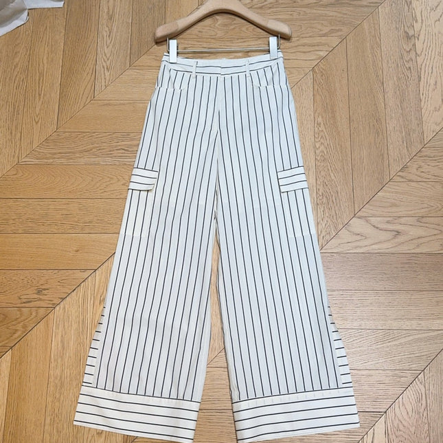 LV 25S VERTICAL STRIPED WIDE-LEG PANTS 0149