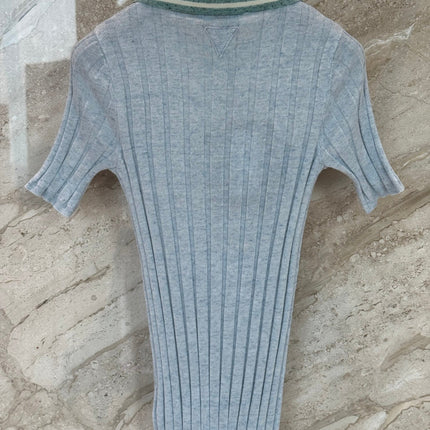 PRADA 26S SHORT-SLEEVED KNIT POLO SHIRT STYLE 873