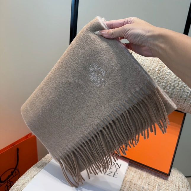 HERMES 25S SCARF 190 IN CASHMERE 854639
