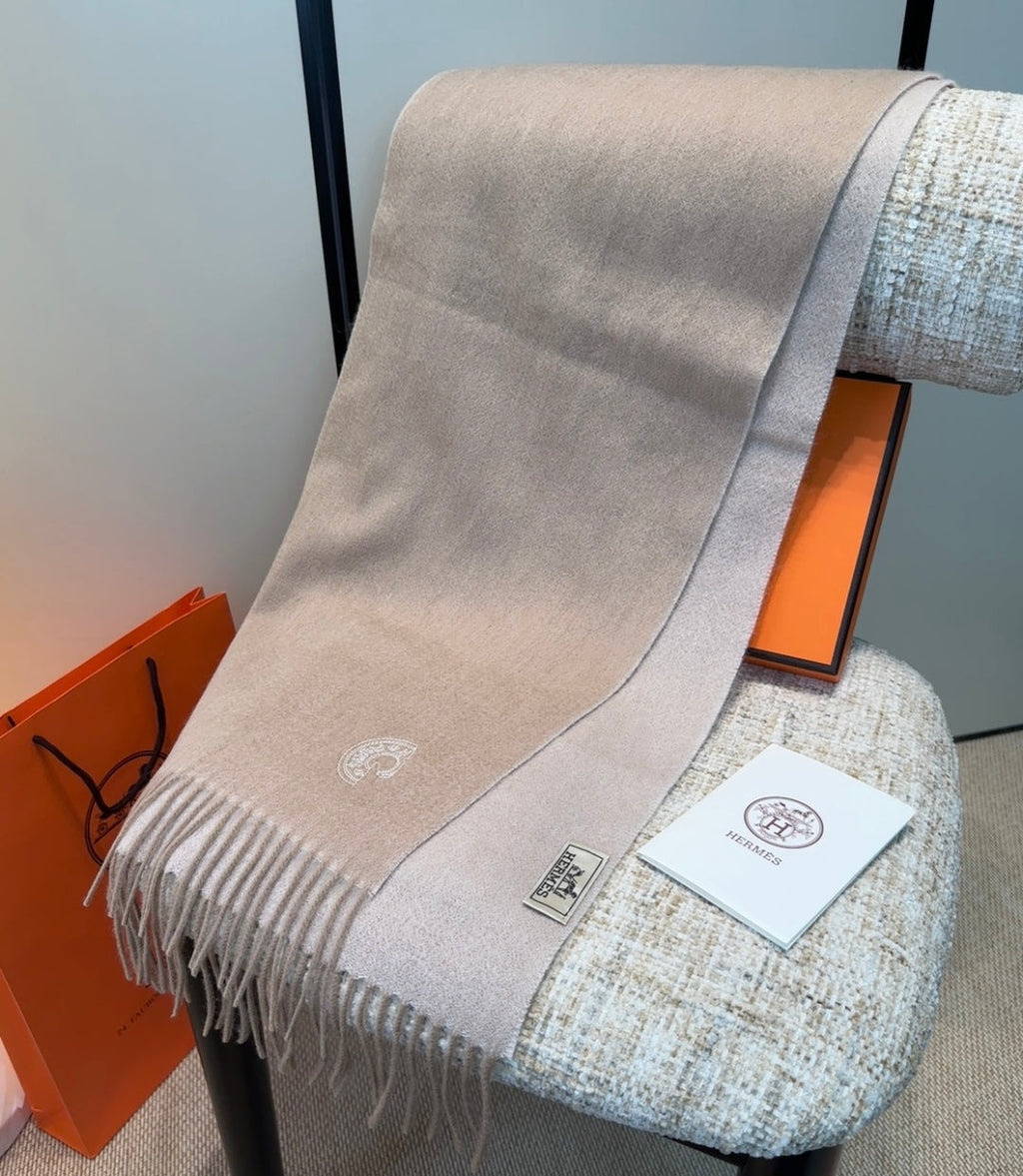 HERMES 25S SCARF 190 IN CASHMERE 854639