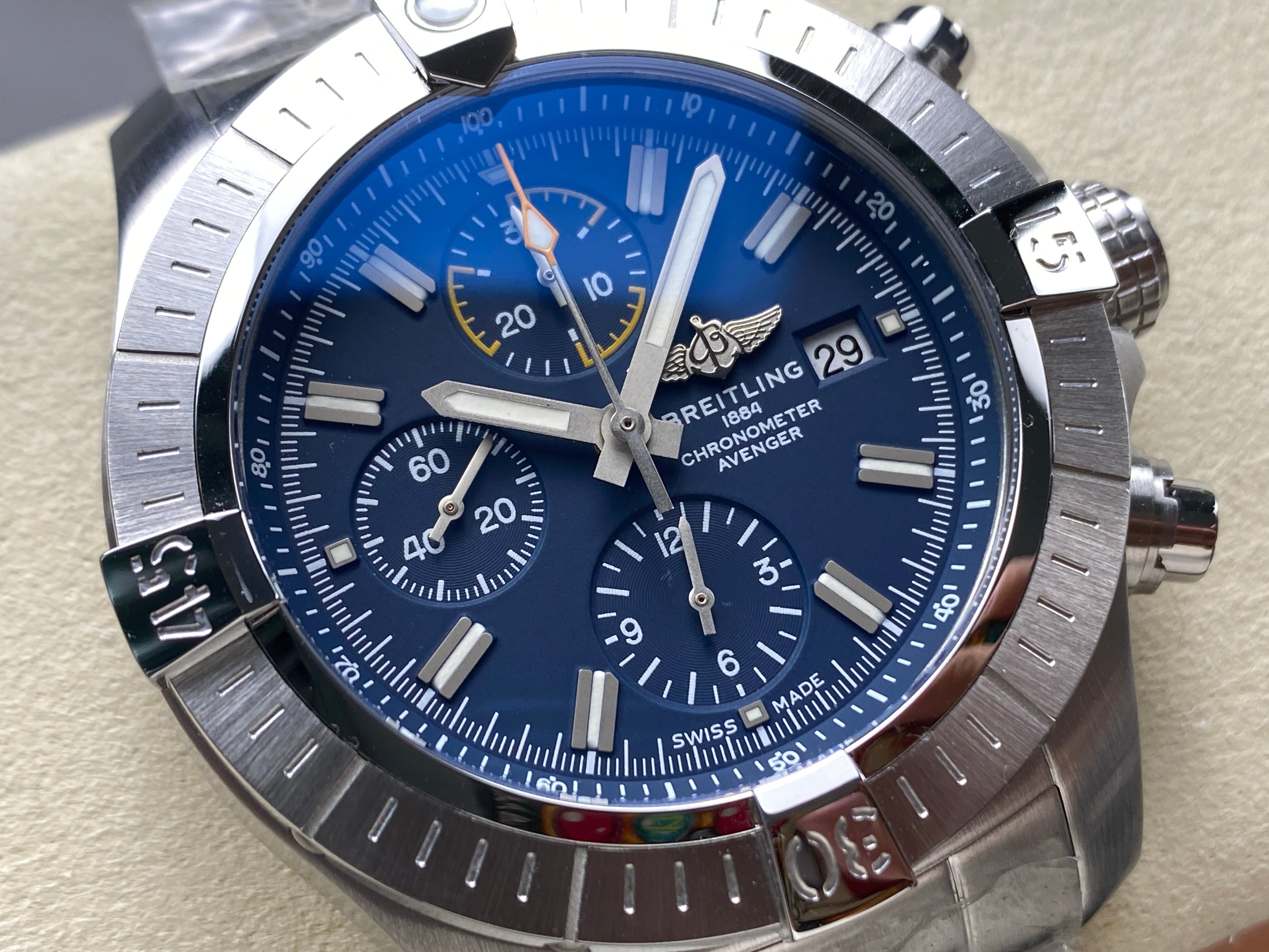 AVENGER CHRONOGRAPH STEEL CASE NAVY BLUE DIAL
