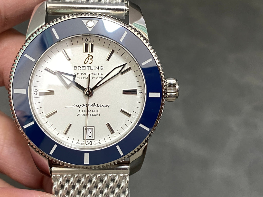 SUPEROCEAN HERITAGE STEEL CASE  BLUE CERAMIC BEZEL