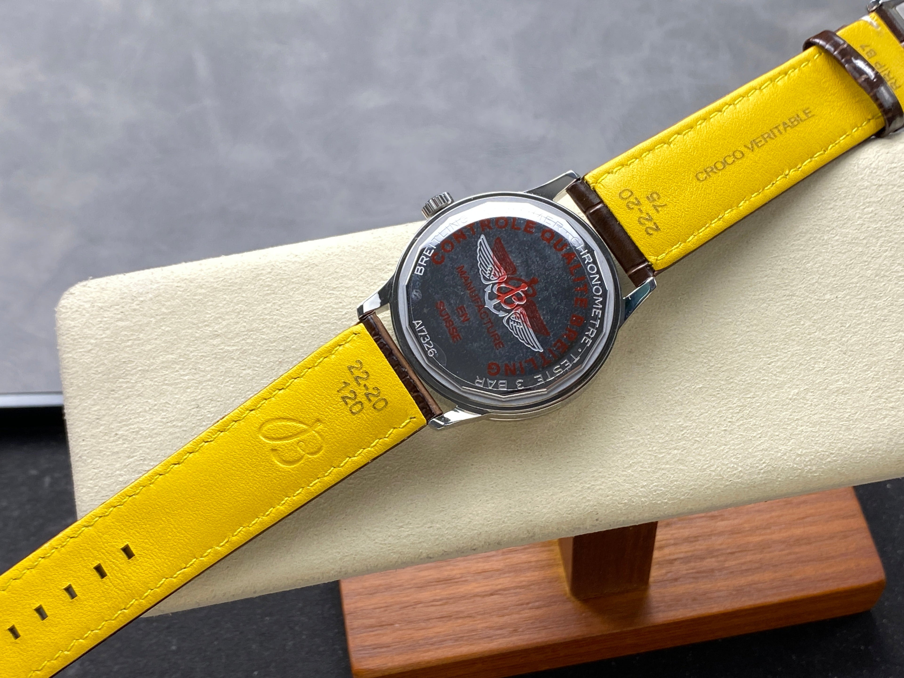 NAVITIMER AUTOMATIC 41 STEEL CASE BROWN ALLIGATOR LEATHER STRAP