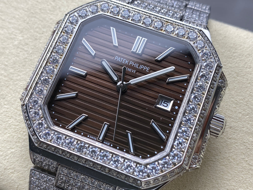 CUBITUS AUTOMATIC ALL STEEL ATTACHED DIAMOND BROWN DIAL