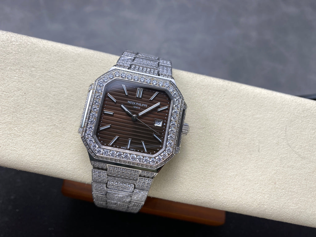 CUBITUS AUTOMATIC ALL STEEL ATTACHED DIAMOND BROWN DIAL