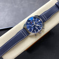 PILOT'S WATCH MARK XX STAINLESS STEEL CASE WITH NAVY BLUE LEATHER TRAP AND DIAL