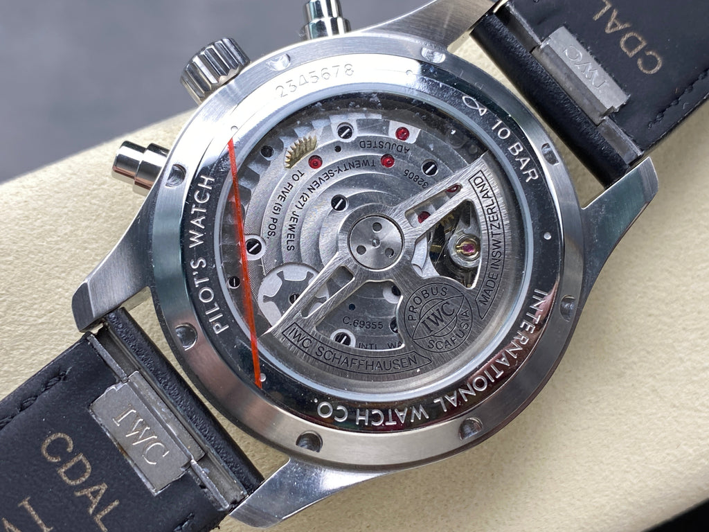 PILOT'S WATCH MARK XX STAINLESS STEEL CASE WITH BLACK LEATHER TRAP AND DIAL