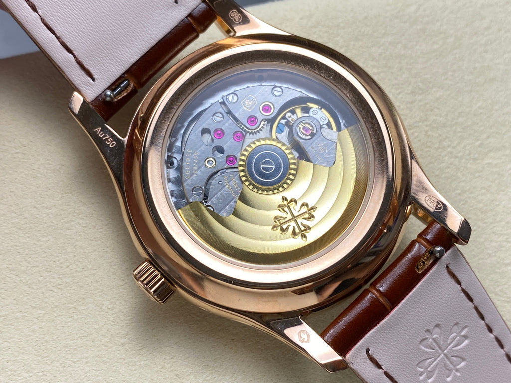 ANNUAL CALENDAR ROSE GOLD ATTACHED DIAMOND BEZEL WHITE DIAL
