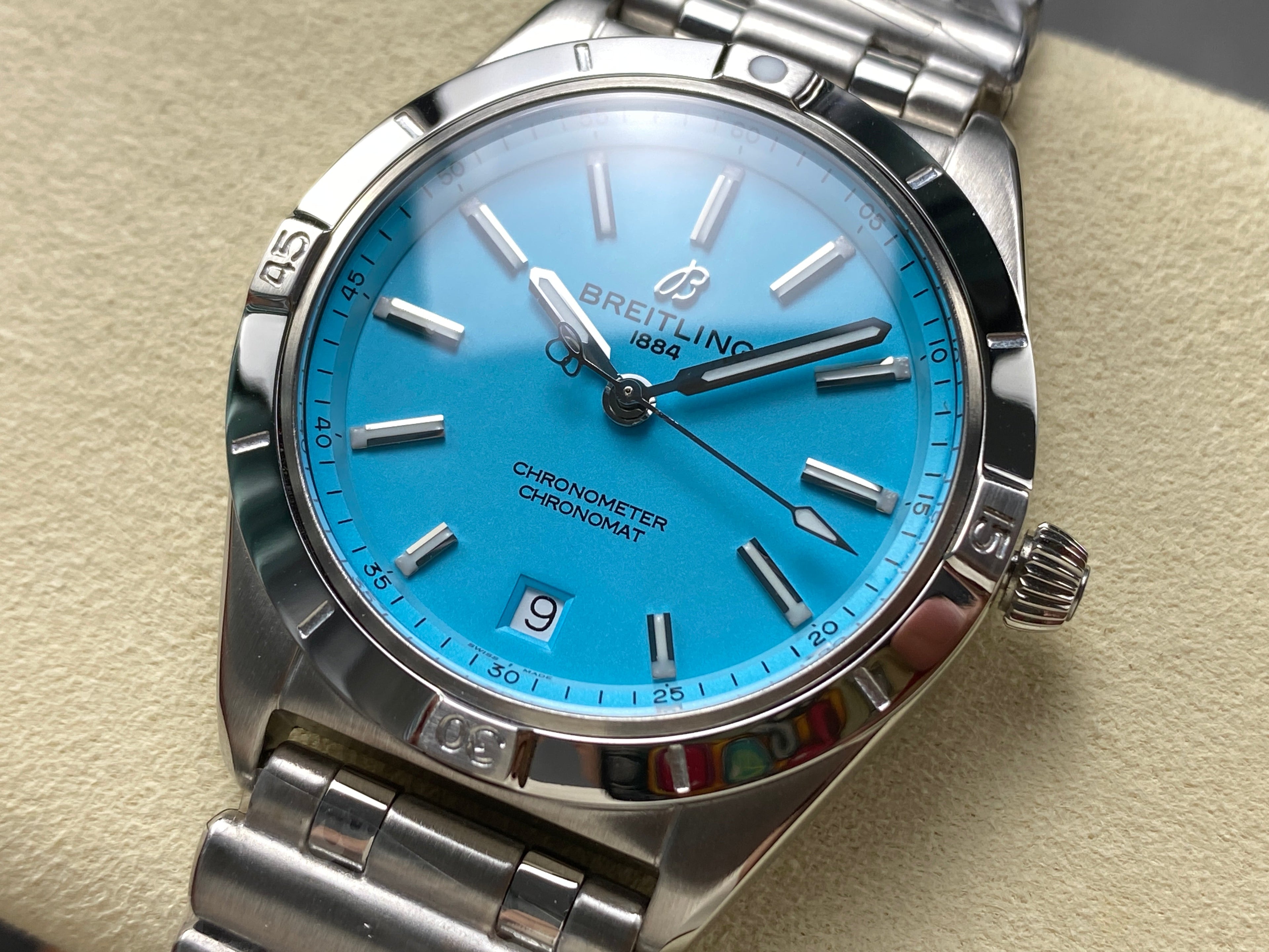 CHRONOMAT AUTOMATIC 36 STEEL CASE BLUE DIAL