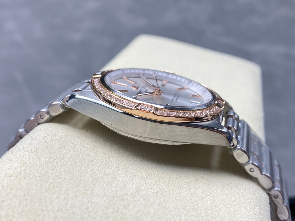 CHRONOMAT AUTOMATIC 36 RED GOLD AND STEEL CASE SILVER DIAL