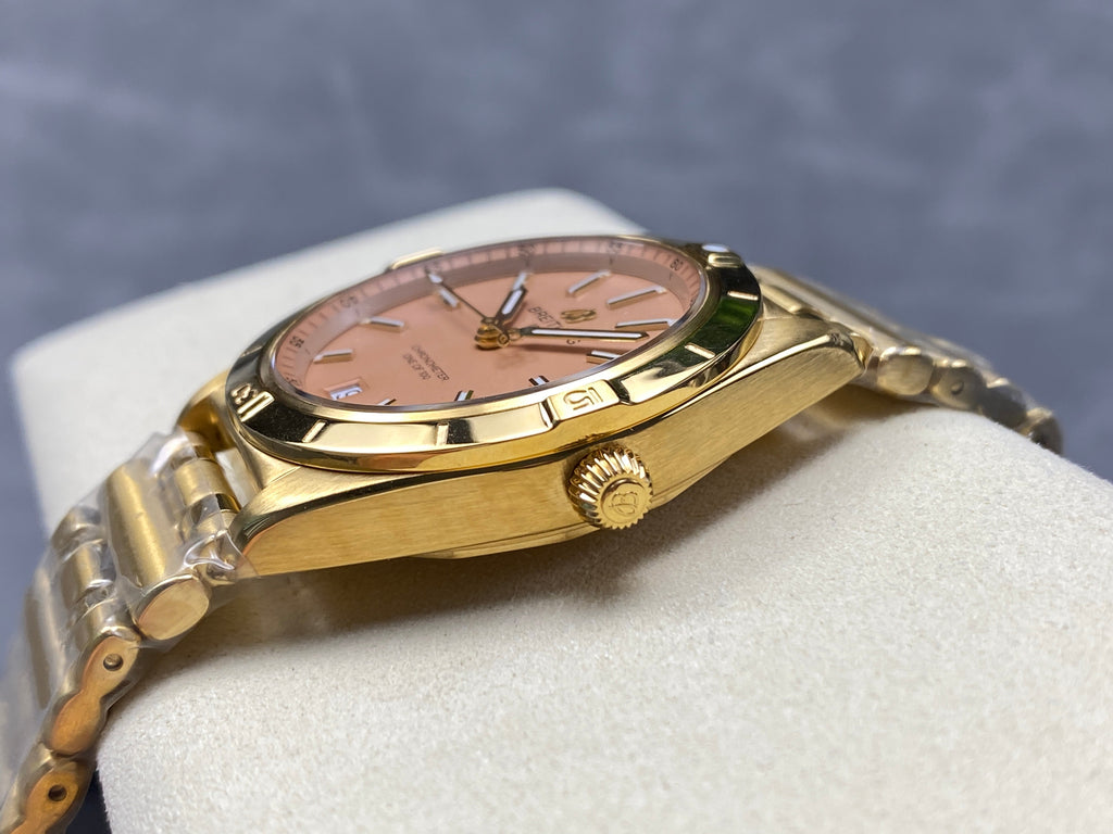 CHRONOMAT AUTOMATIC 36 VICTORIA BECKHAM YELLOW GOLD CASE SAND DIAL
