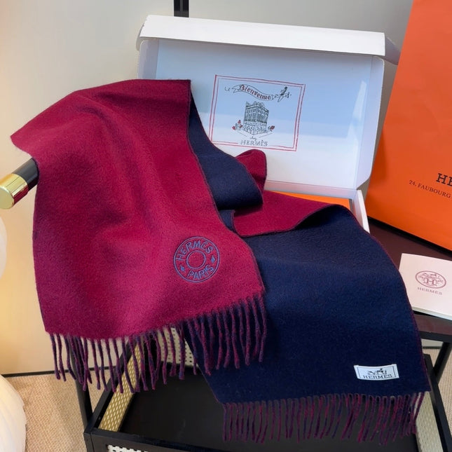 HERMES 25S SCARF 190 IN CASHMERE 854620