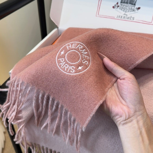 HERMES 25S SCARF 190 IN CASHMERE 854621