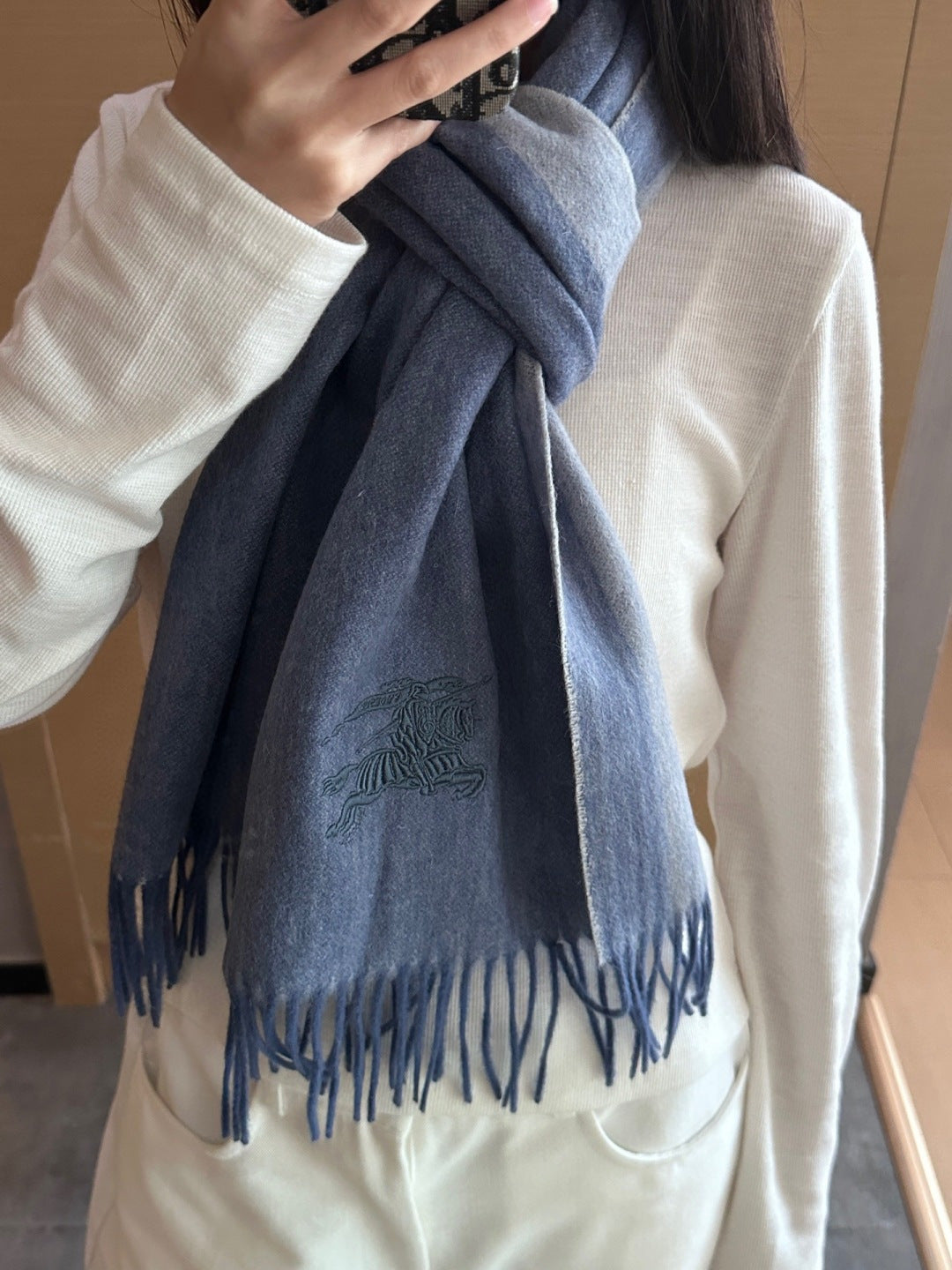 BURBERRY 25S SCARF 180 CM IN CASHMERE 935747