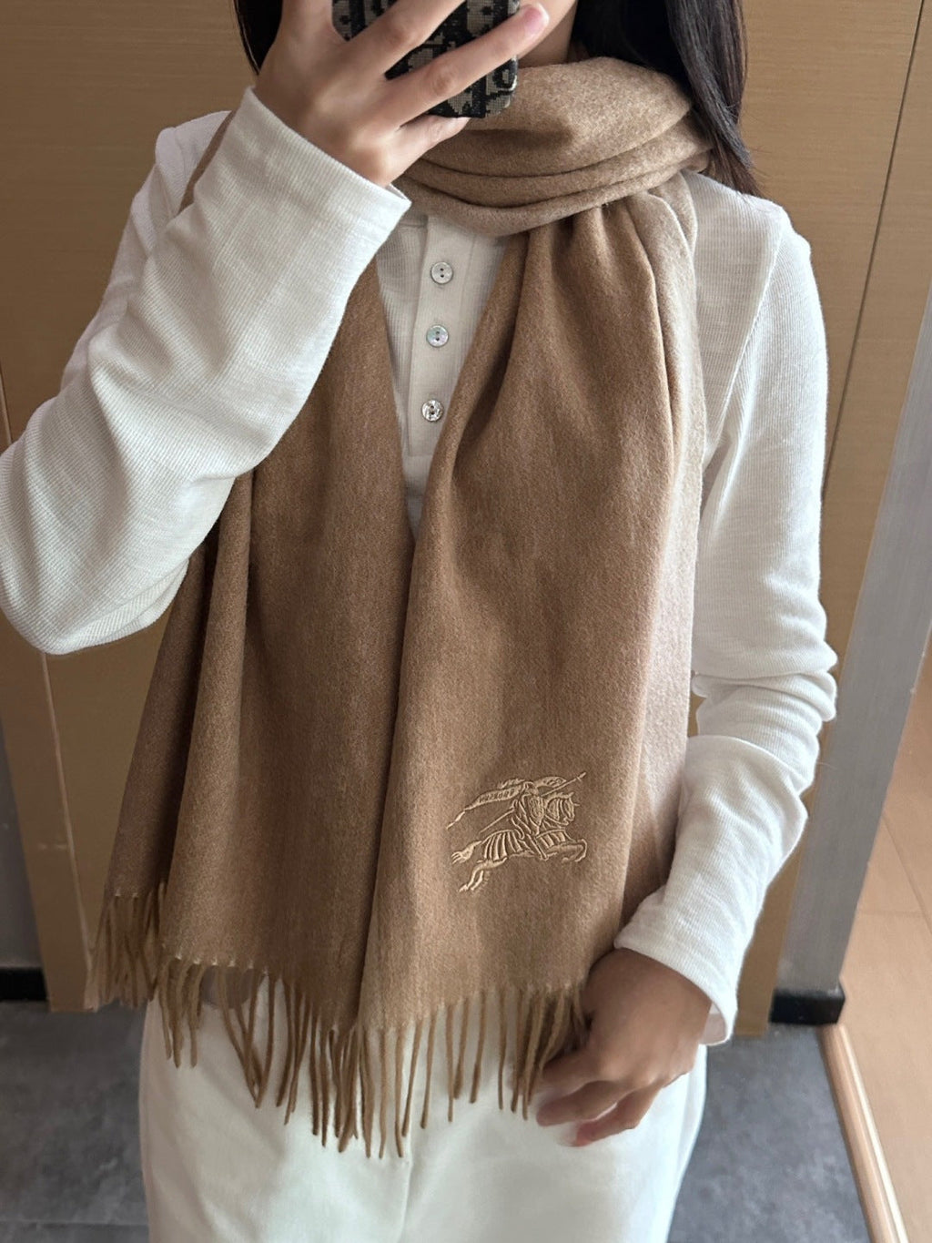 BURBERRY 25S SCARF 180 CM IN CASHMERE 935748